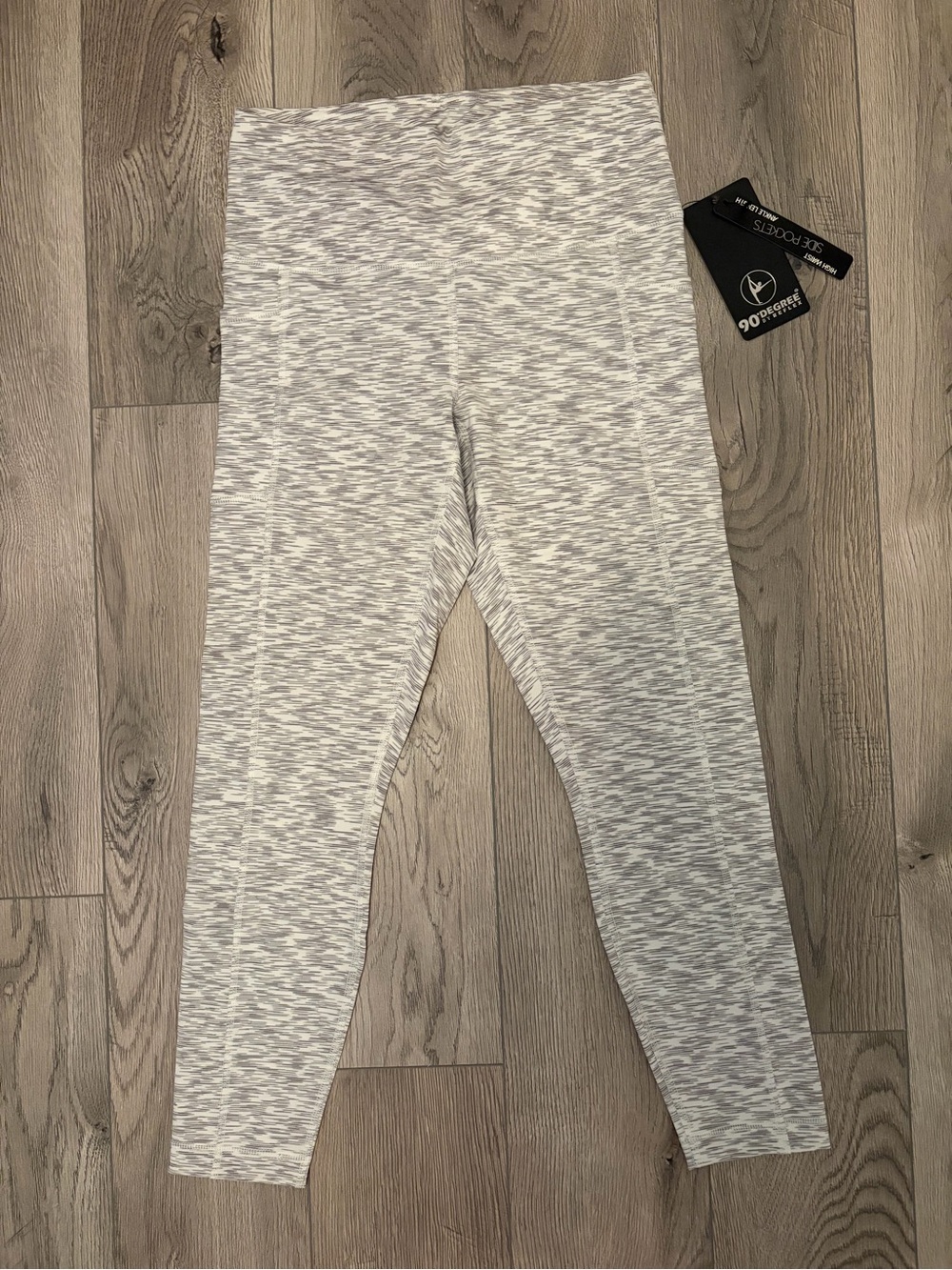 90 Degree By Reflex Light Heather Gray High-Rise Leggings